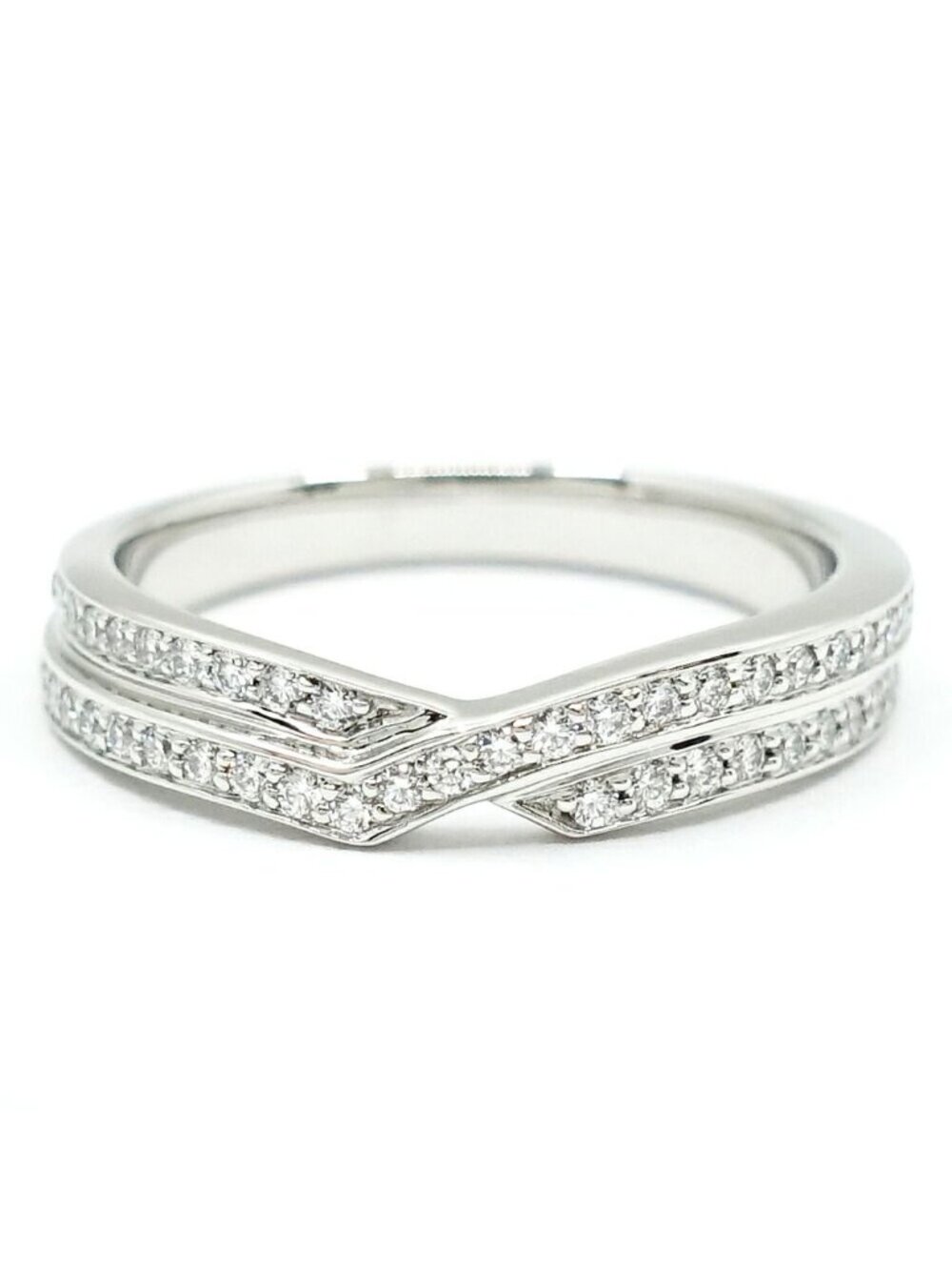 Harry Winston Tryst Two Row Diamond Band Eternity Ring